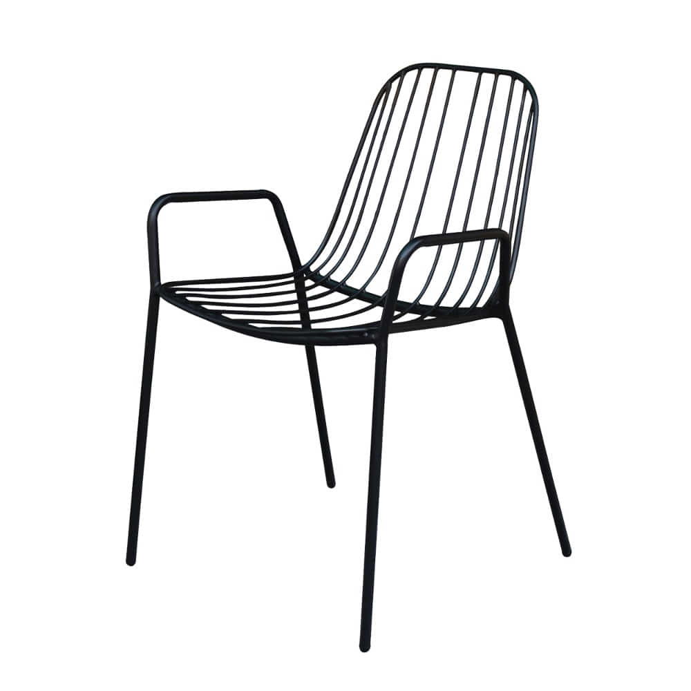 피보 암체어 [블랙] 철재 의자 