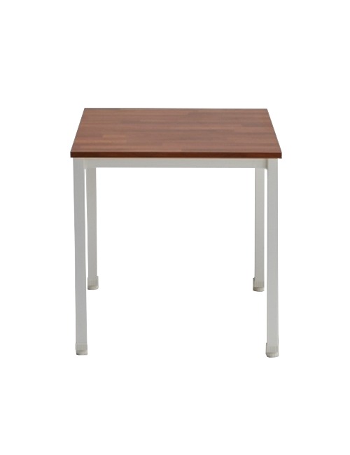 킨더 사각 테이블 [600/750] (화이트+멀바우) 업소용 식탁(다리 포함) 