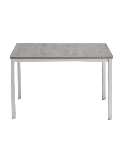 킨더 사각 테이블 [1000/1200] (화이트+빈티지그레이) 업소용 식탁(다리 포함) 