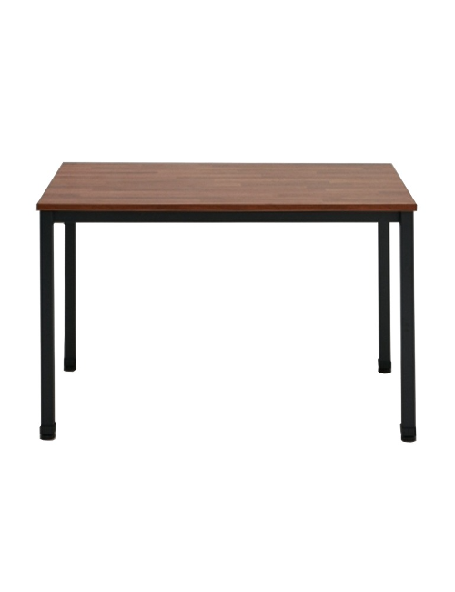 킨더 사각 테이블 [1000/1200] (블랙+멀바우) 업소용 식탁(다리 포함) 