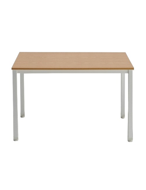 킨더 사각 테이블 [1000/1200] (화이트+네추럴) 업소용 식탁(다리 포함) 
