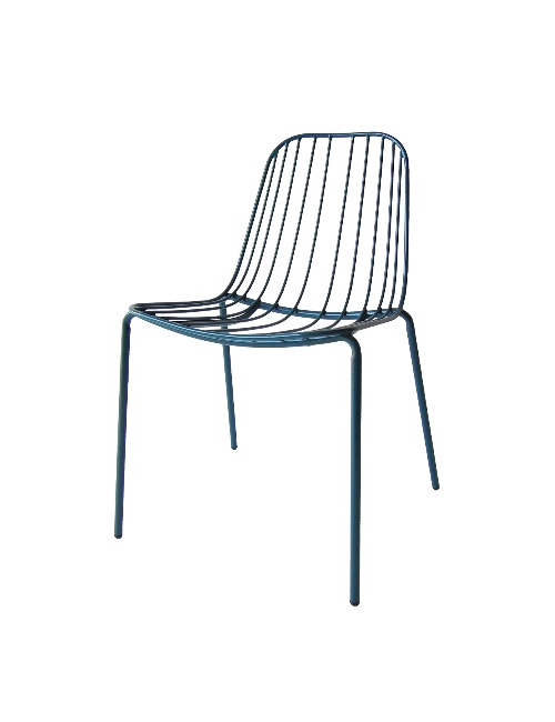 피보 사이드 체어 [블루] 철재 의자 